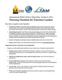 Walking MeetingsInternational Walk & Roll to School Day: October 8, 2014 Checklist
