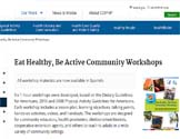 Eat Healthy, Be Active Community Workshops