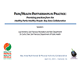 Park/Health Partnerships in Practice