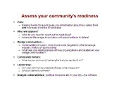 Assess Community Readiness