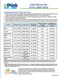 calculations key drink label cards