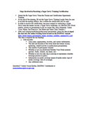 steps involved in receiving a sugar savvy training certification